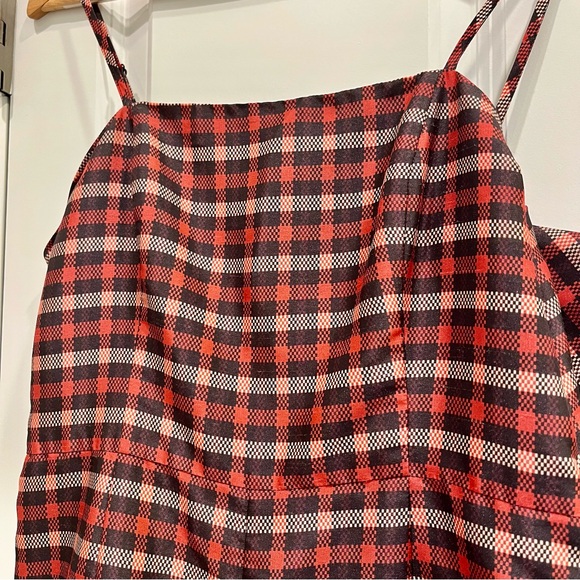 Anthropologie Hutch Plaid Bow Jumpsuit - Picture 6 of 12